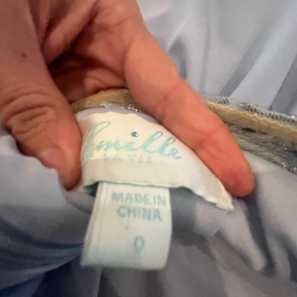 Light blue long prom dress. - Picture 7 of 8